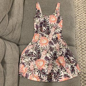 H&M Divided Floral Fit and Flare Skater Dress Size 0 NWT